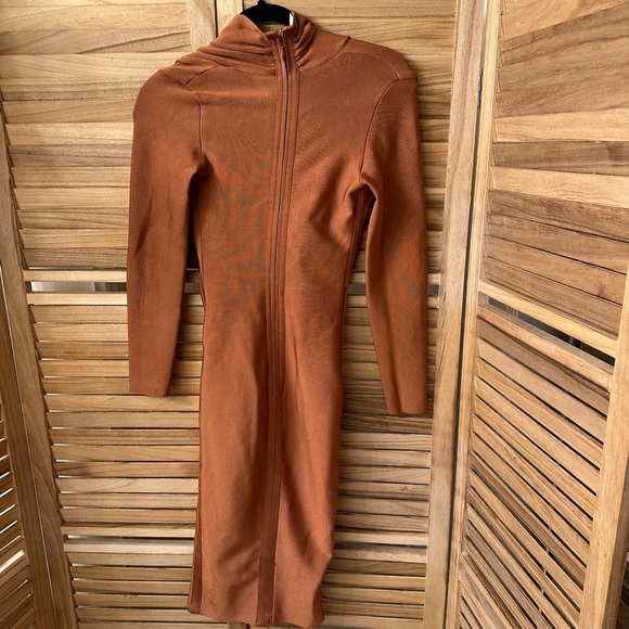 House of CB Francesca Wrap Plunge Bodycon Midi Dress Size S - Picture 3 of 6